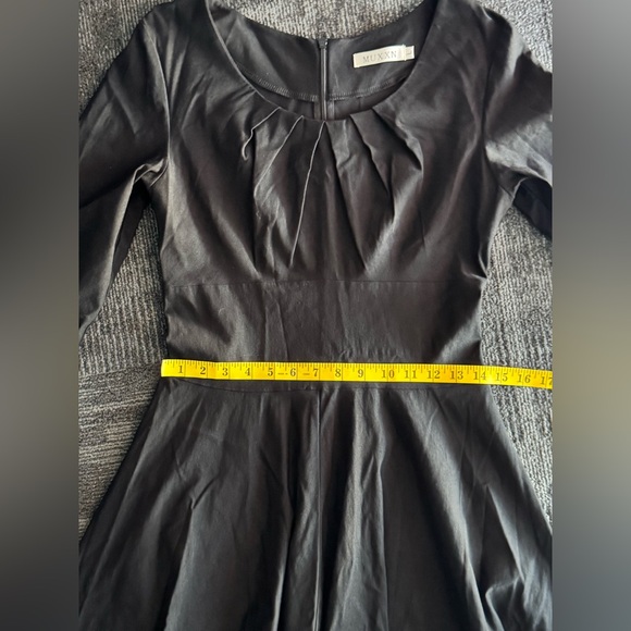 MUXXN Black Fit & Flare Dress – 3/4 Sleeve Size L - Picture 11 of 13